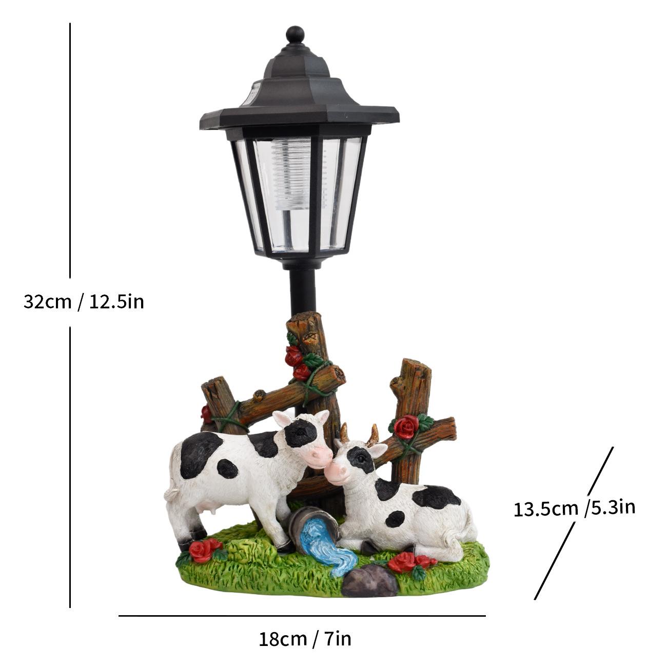 JYL TS/117,Outdoor Simulation Sheep Cow Solar Statue Light Resin Animal Sculpture Night Lamp for Garden One Size майя синий