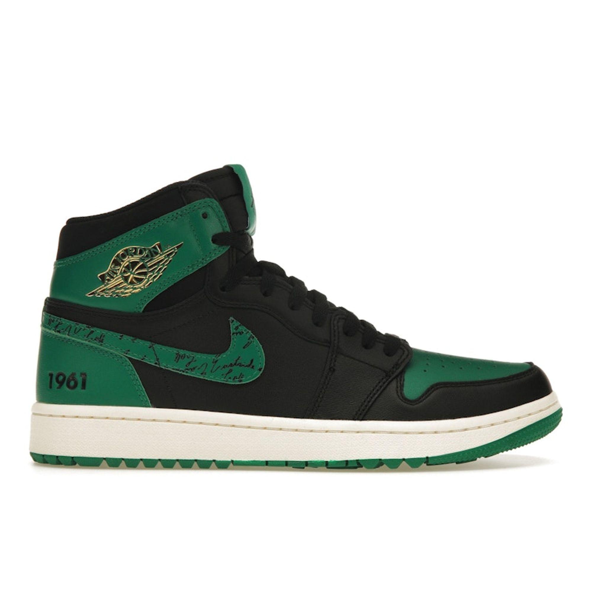 Eastside Golf x Air Jordan 1 High Golf 1961 Мужские кроссовки Зеленый Черный Малахит FJ0849-001 38.5