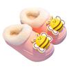 Cartoon Children's Plush Slippers Cute Bee Girls Winter Fur Slippers Fashion Soft Bottom Kids Causal Boys Warm Home Cotton Shoes