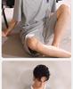 Xuan Liang Sleepwear Men's Summer Thin Cotton Short sleeved Shorts Cool Feel Waffle Outerwear Home Clothes Set
