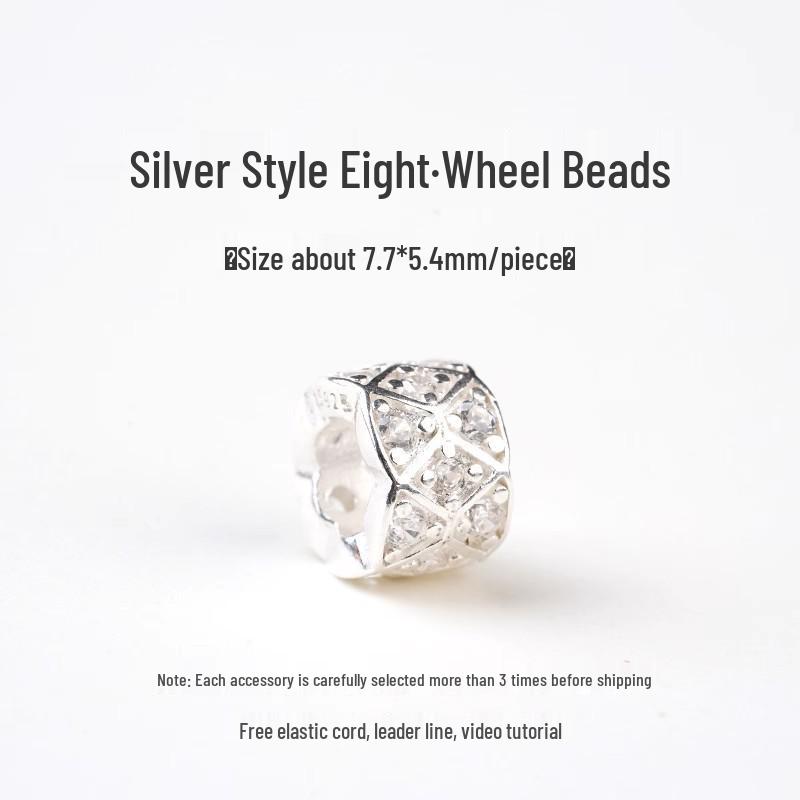 S925 Silver Spacer Wheel Beads for DIY Jewelry - Women's Bracelet Accessories