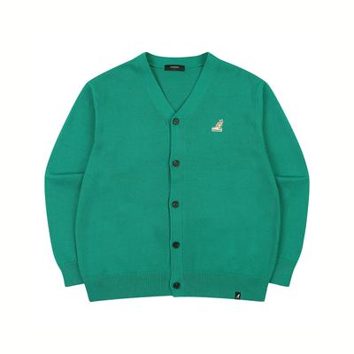 Kangol Logo-Aufnäher Strickjacke 1879 Grün