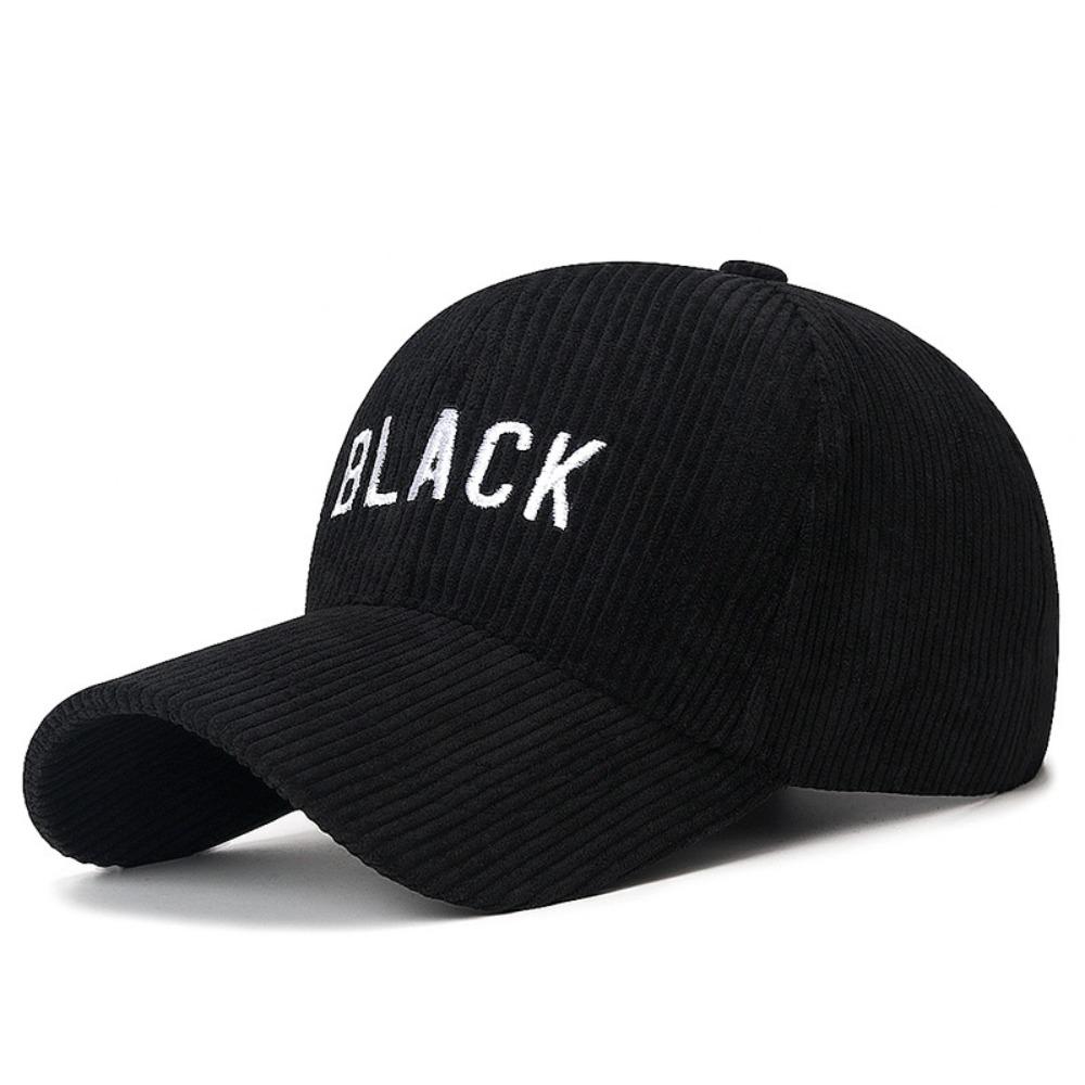 Classic Adjustable Corduroy Baseball Cap Breathable 3D Embroidered Casual Cap Lightweight Polyester Outdoor Sun Hat Daily Use