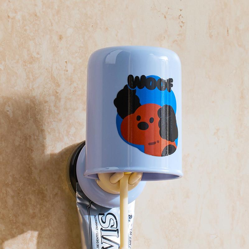 Dopamine Abs Wall Mount Toothbrush Cup With Suction Cup For Family Use