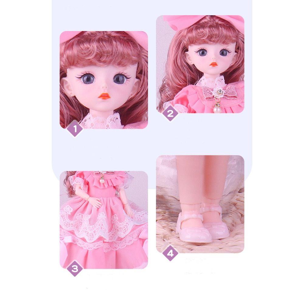 Cute 30cm Dress Up Doll Beautiful Dress Up Doll‘s Clothes BJD Movable Joint Doll  Children