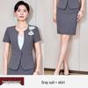 2025 Stylish Professional Suit: Spring/Summer Short Sleeve Workwear for Jewelry Store, Hotel Reception, and Administrative Roles