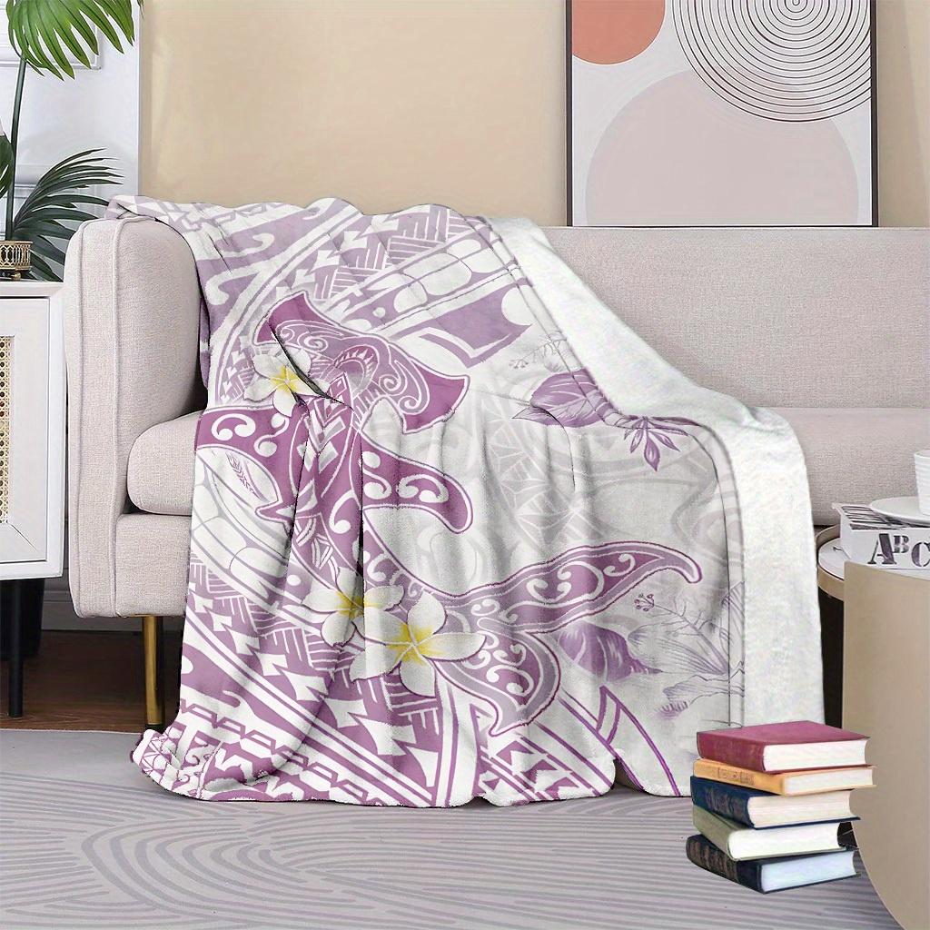 Polynesian tribal patterns Blanket for Sofa Bed Travel Camping Living Room Office Conditioning Blanket for All Seasons Gifts