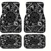 2/4pcs Darkly Gothic Pentagram Pattern Carpet Car Floor Mats For Used For Most Car Pieces Front & Rear Full Set Universal Fit Ca