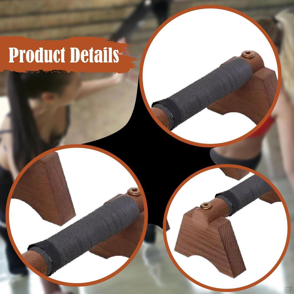 2 Pack Wooden Push Up for Strength Training, Men And Women, Handles, Parallelepipe Body