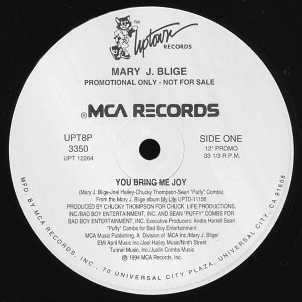 

12inch Record MARY J. BLIGE - You Bring Me Joy UPT8P3350 Uptown Records, 1994 US Soul/Funk Used
