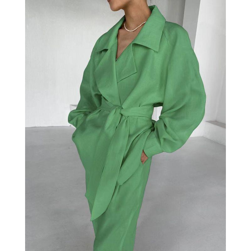 Fashion Wind Pure Color Loose Top and Trousers Casual Suit Loose Strap Top and Pants Set