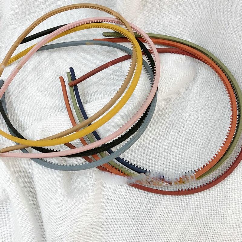 

С зубами, конфетного цвета, матовые, текстурированные, ультратонкие заколки, нескользящие, простые аксессуары для волос, повязка на голову, женщины