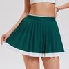 Womens Quick-Dry Pleated Sport Skort With Built-in Shorts Gym Yoga Tennis Running