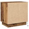 Nightstand with LED Rustic Wood Effect 50 x 34.5 x 50 cm Engineered Wood