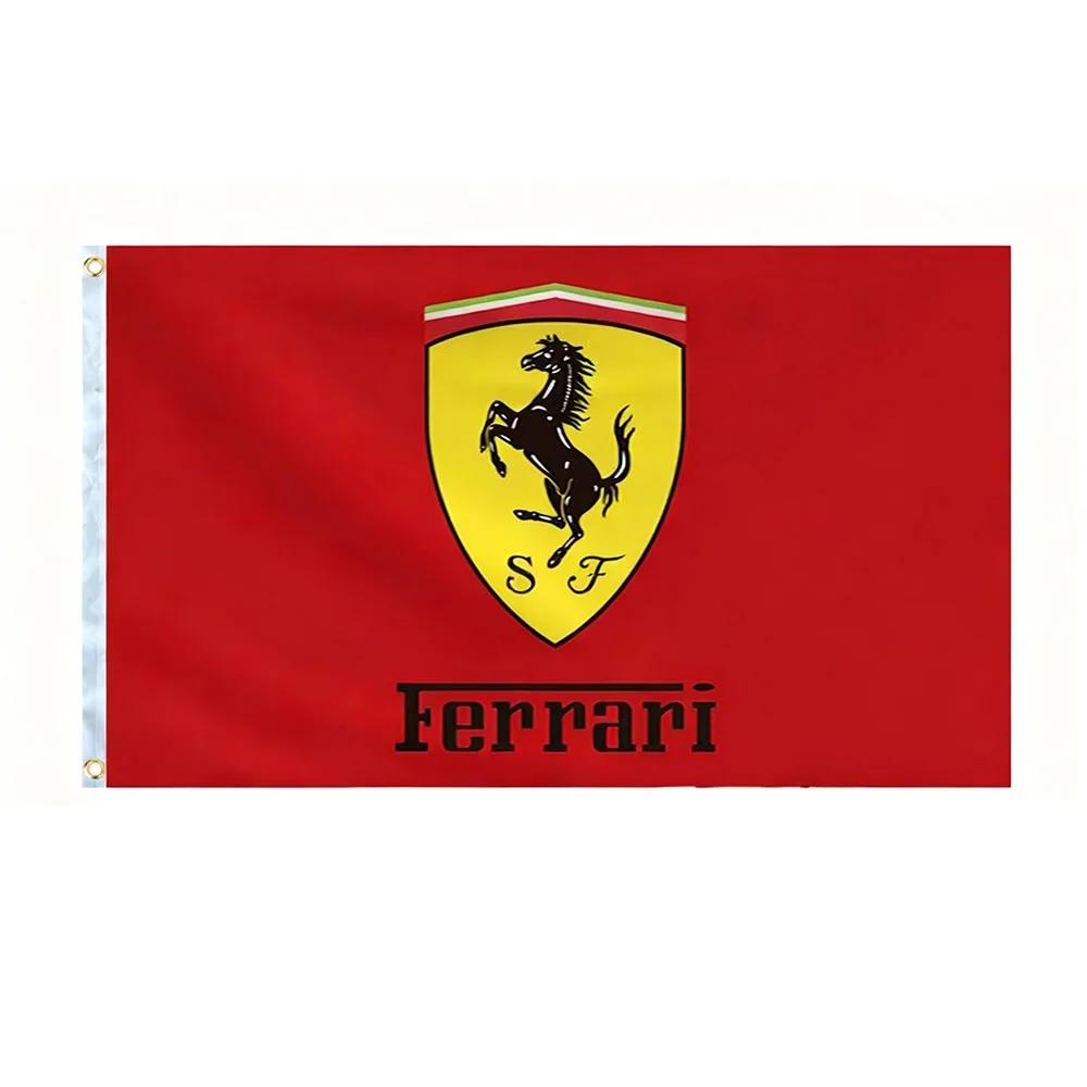 90x150cm Racing Motorcycles Car Printed Racing Sport Banner Flag For F-Ferrari Teams SJ Scuderia Ferrari LaFerrari Daytona F80 HS5
