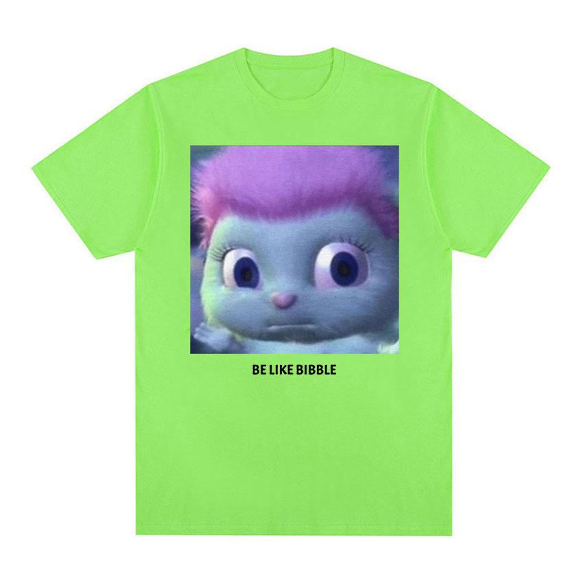 

Милая забавная футболка с рисунком Bibble Meme, мужская и женская модная повседневная футболка с коротким рукавом, летние топы, футболка большого размера из 100% хлопка