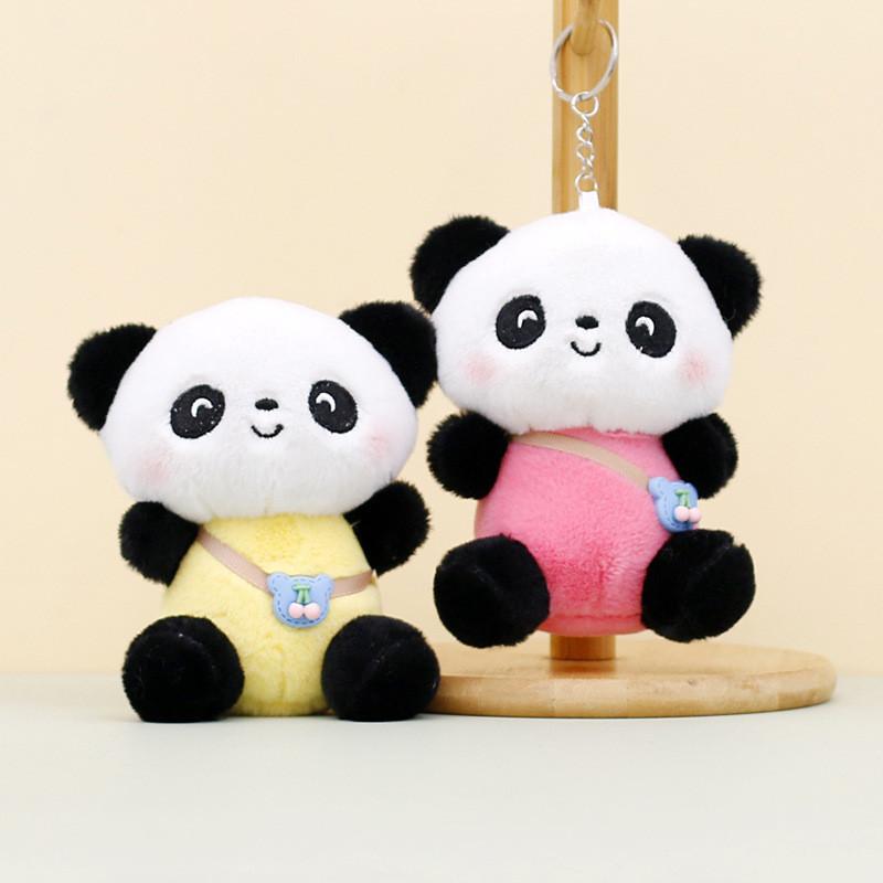 Cute Panda Plush Key Holder Soft Toy Adorable Bag Charm For Couples And Gifts