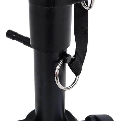 vidaXL Keyboard Stand & Stool Set, Black