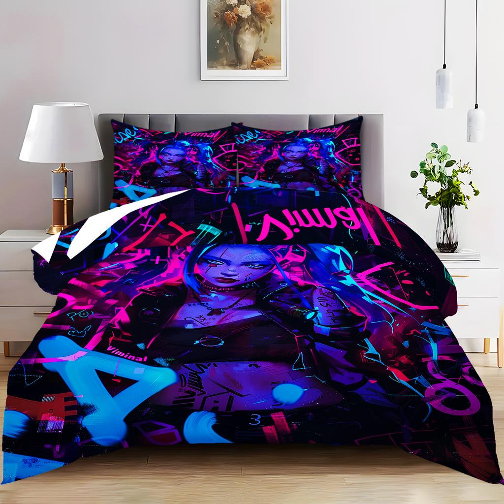 3pcs Game Style Cool Bedding Set Super Soft and Breathable Fabric Easy Care Breathable Durable Wrinkle-Resistant