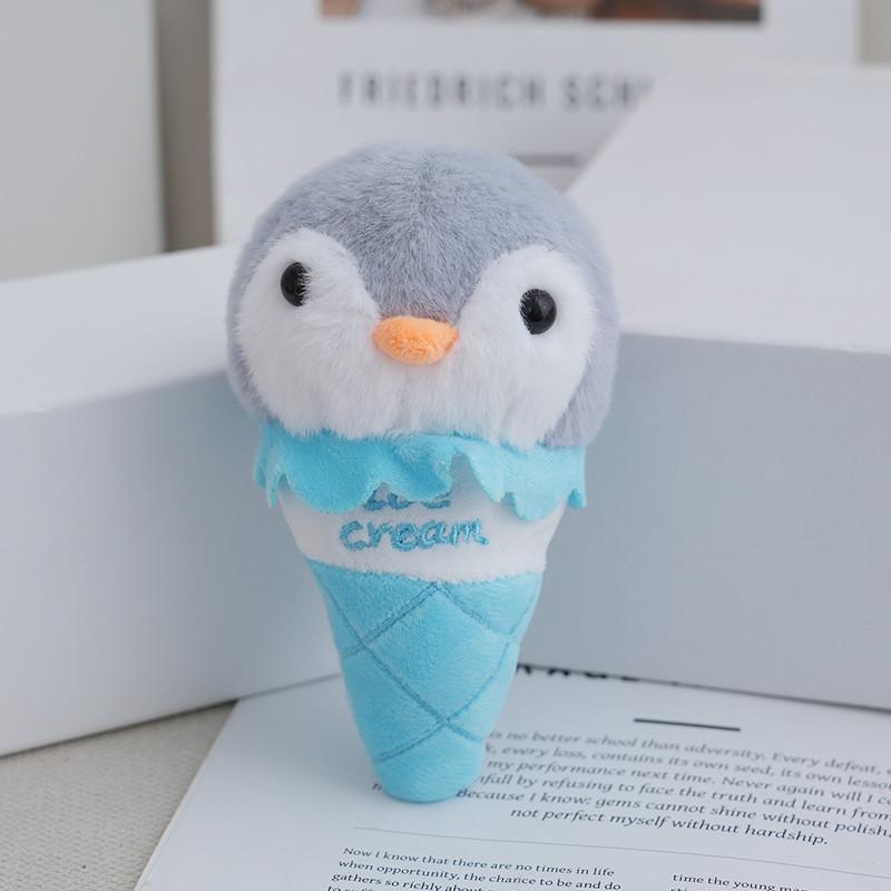 Plush Adorable Capybara Doll Colorful Ice Cream Keychain Soft And Cuddly Accessory