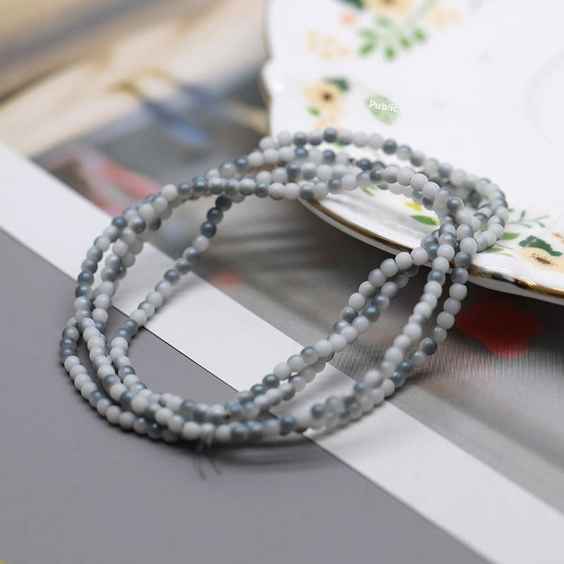 Matte Color Crystal Glass Beads 3mm 145pcs Round Loose Spacer Beads for Clothing Embroidery Decor Craft Making