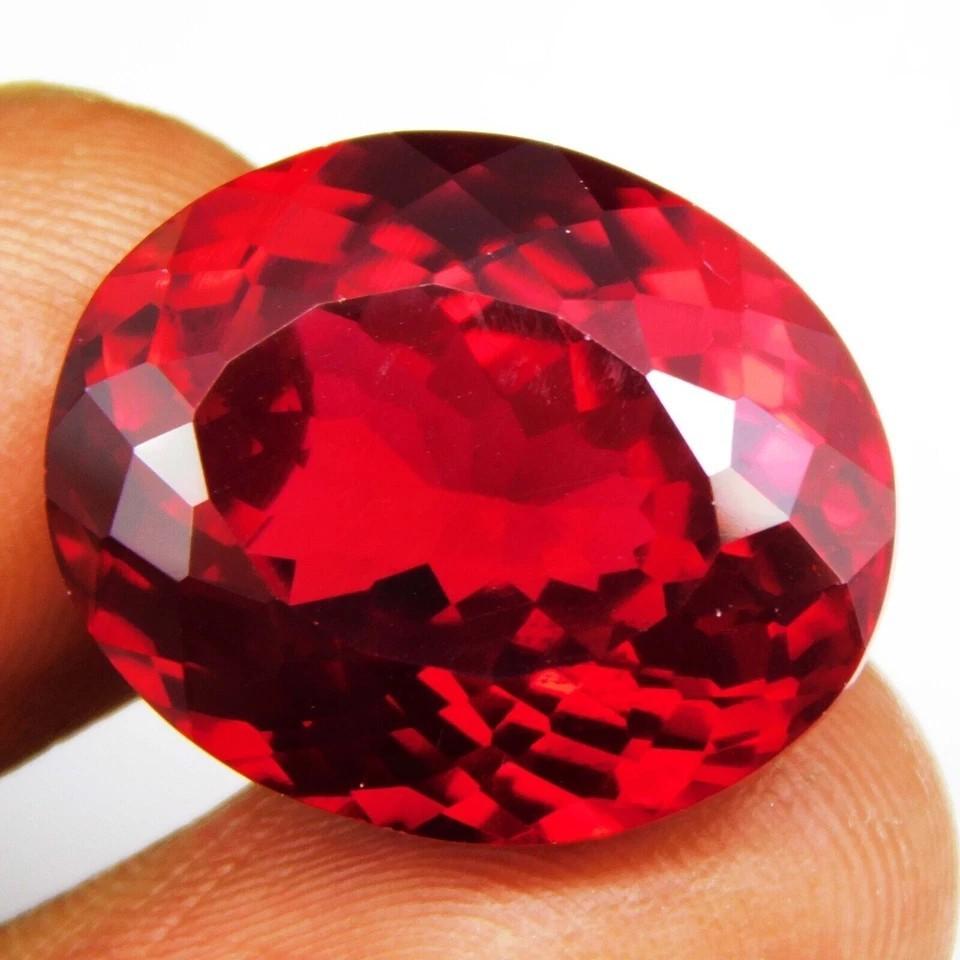 34.60 Ct Natural Blood Red Ruby Oval Gem Stunning Quality Mozambique B5s37