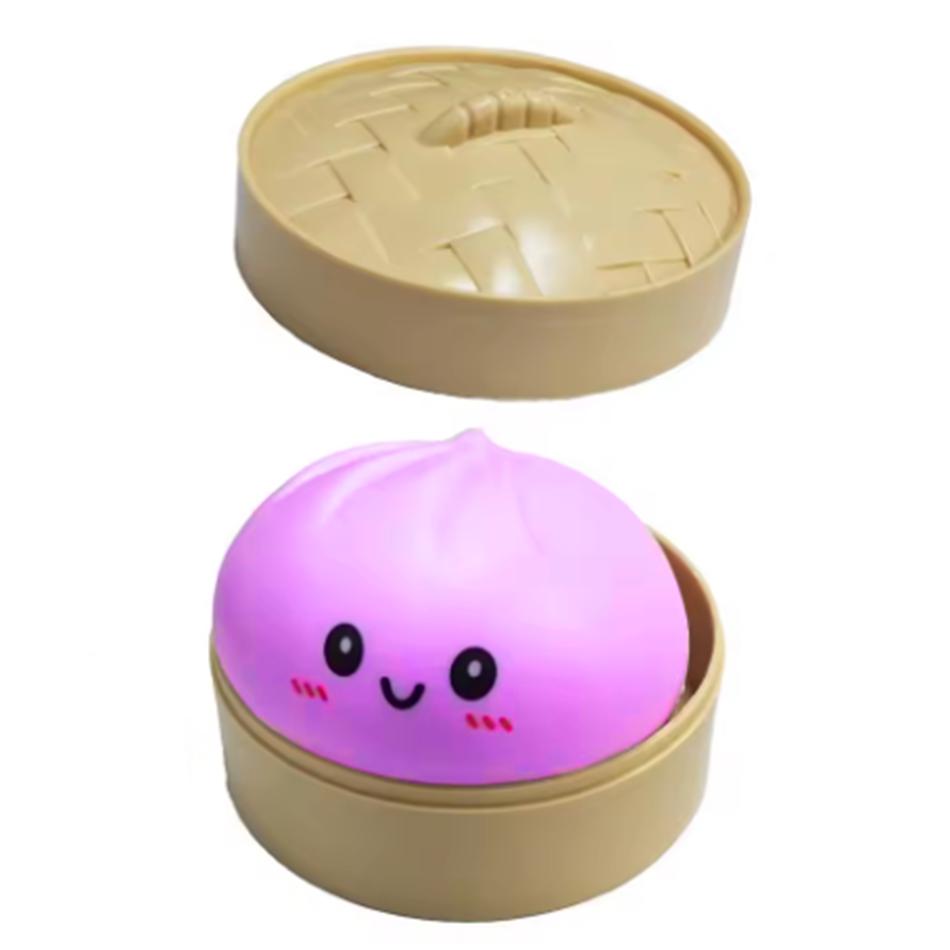 Colorful 6 Styles Smiling Face Dumpling Cute Dumpling Squishy With Box Dumplings Sensory Squeeze Toy For Stress Relief Gifts