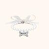 Pearl Necklace with Rhinestone Bone Decor for Dogs & Cats, Fashionable Cat Wedding Collar Jewelry Suitable for Girls, Cats, Small Dogs