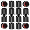 Tire Valve Caps Has a Sealing Ring Tire Valve Stem Caps for BikeBicycle Car Motorbike 16pcs Black