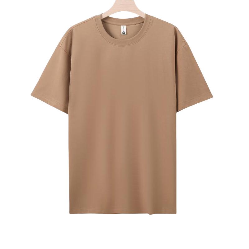 Men's Quick-Dry Ice Silk Round Neck T-Shirt - Solid Color Summer Edition