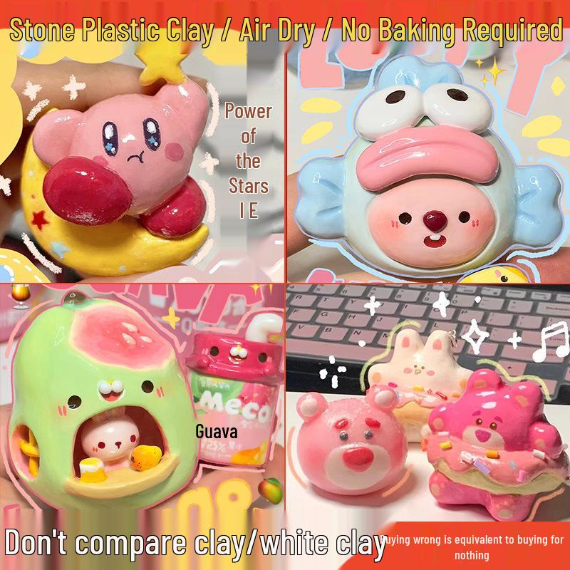 Stone Plastic Clay DIY Set: No-Bake, Malleable Light Clay for Handmade Sculptures