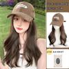Hat Wig Female Long Hair One Piece Female Fashion Lazy Slightly Curly Hair Baseball Cap Wig Full Head Cover