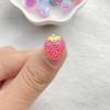 30pcs Glitter Resin Colorful Mini Cute Strawberry Nail Art Flatback Rhinestone Applique DIY Wedding Scrapbook Decor Craft