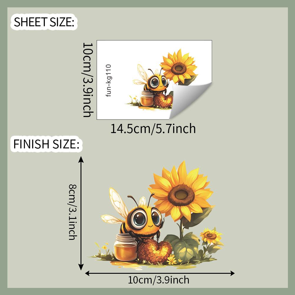 Cartoon Diligent Little Bee Bedroom Living Room Entrance Switch Pasted Home Beautification Wall Stickers