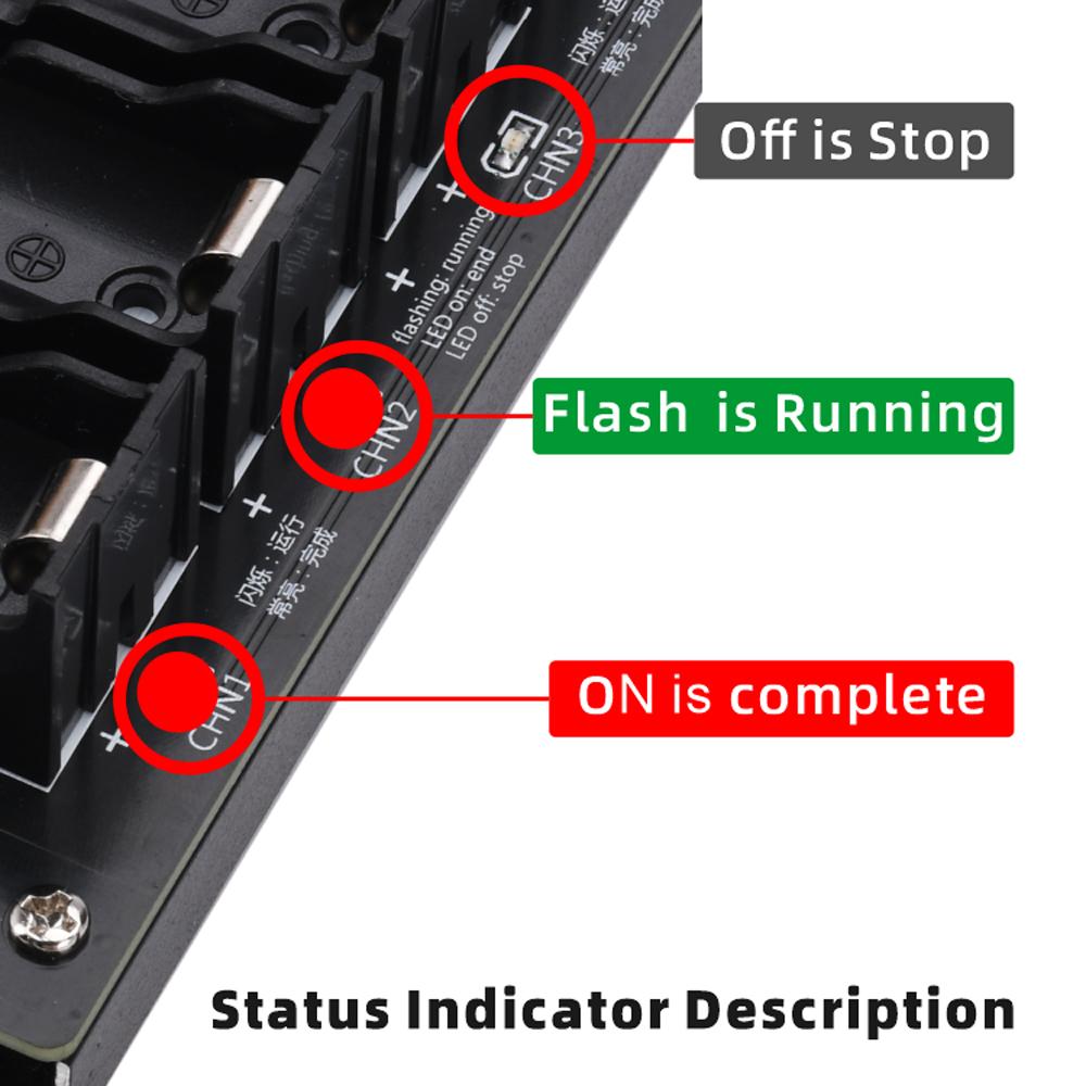 DC 5V 8 Way 18650 Lithium Battery Capacity Resistance Tester 2.4In Screen Display Real-time Monitoring Charge Discharge Tester