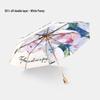 PALONY Compact Double-Sided Floral Five-Fold Umbrella