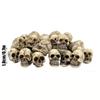 20pcs Small Skulls Horror Atmosphere Decorative Statues, Mini Skull Ornaments, Halloween Holiday Horror Decoration Props