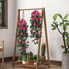 1PC Artificial Flowers Rattan Fake Plants Vine Wall Hanging Roses Home DIY Wedding Garden Wreath Room Decor Christmas Decorative