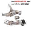 CLX700 Stainless Steel 51mm Mid-pipe Exhaust for Motorcycle Modification