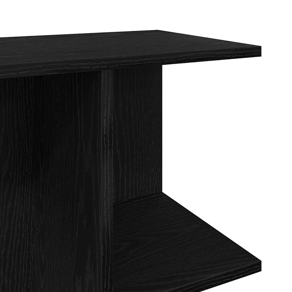 Nightstand Black Oak Effect 46.5 x 29 x 61 cm Engineered Wood