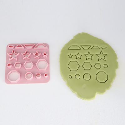 Große und kleine Ton-Polymer-Kunststoff-Ohrringform, Tonschneiden, DIY-Grundgeometrie, weiche Keramik-Ohrringform