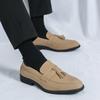Senior Comfort Office Loafers Shoes Men's 2025 Thick-Soled Tassel Leather Slip-On Business Formal Leather Shoes New Social Shoes