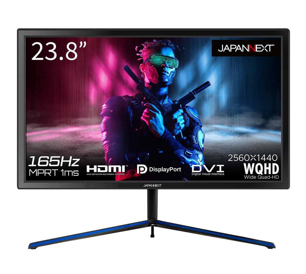 JAPANNEXT Inch Gaming Monitor 165hz Compatible WQHD HDMI DP 23.8 JN-238GT165WQHDR DVI-I