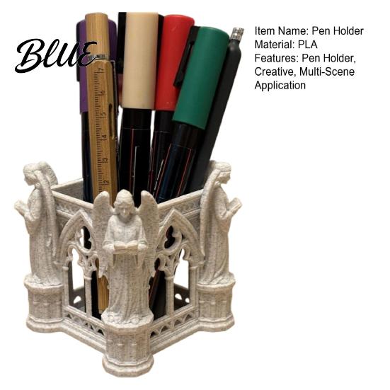 Workplace Organization Tools Cathedral Arch Shape Pen Holder Large Capacity Desktop Organizer