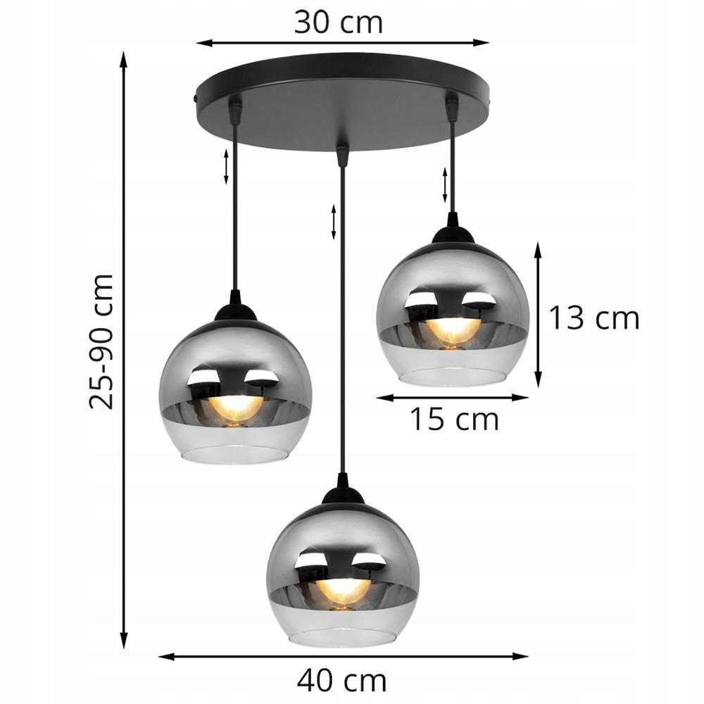 ELEGANT HÄNGENDE LAMPE, GLASLAMPE, CHROM LED