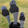 3pcs Protective Golf Club Headcover Soft Durability Universals Golf Club Cover for Drivers Soft Inner Lining