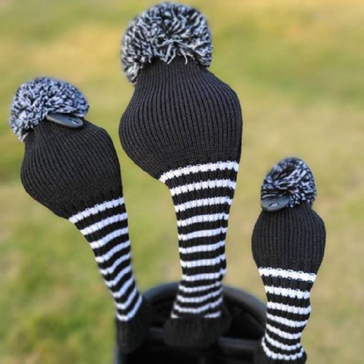 3pcs Protective Golf Club Headcover Soft Durability Universals Golf Club Cover for Drivers Soft Inner Lining