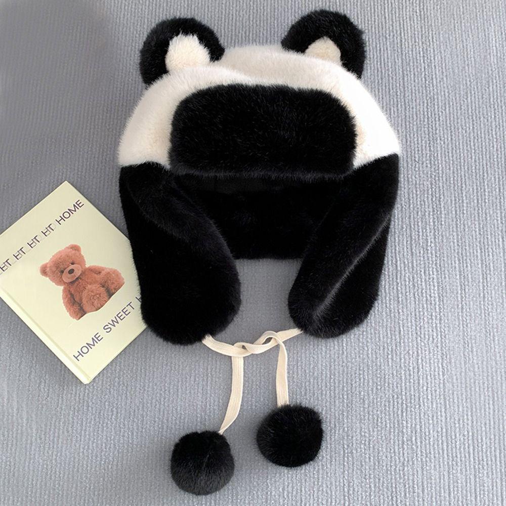 Thick Bomber Hat Plush Ushanka Fur Hat Outdoors Winter Cap for Men Women