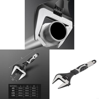 H7EE Versatile & Reliable Plumbing Tool Efficient Plumbing Wrench Wide Opening Adjustable Wrench Essential for Easy Repairs