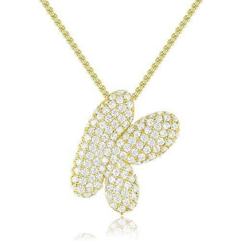 Ladies' Diamond Metal Necklace, Heavy Craftsmanship Premium Design Initial Necklace, Gift for Women, Holiday Present, Party Jewelry.